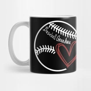 Baseball Grandma Heart Mug